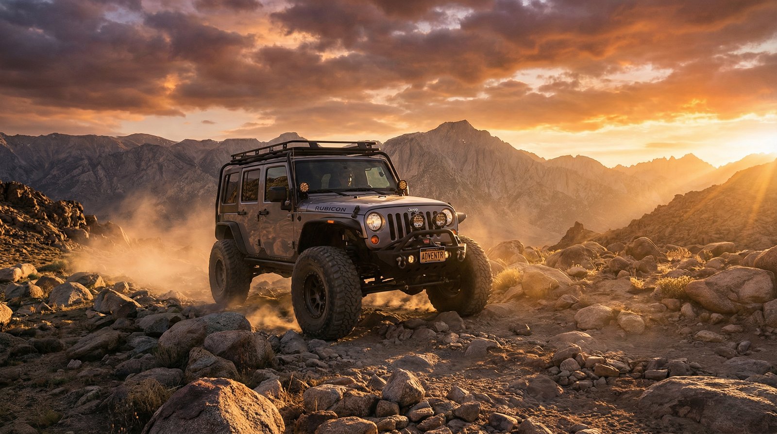 黄色仓库越野车穿越视频